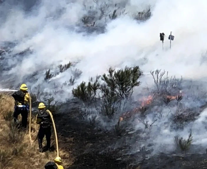 Field testing in a smoky wildfire environment